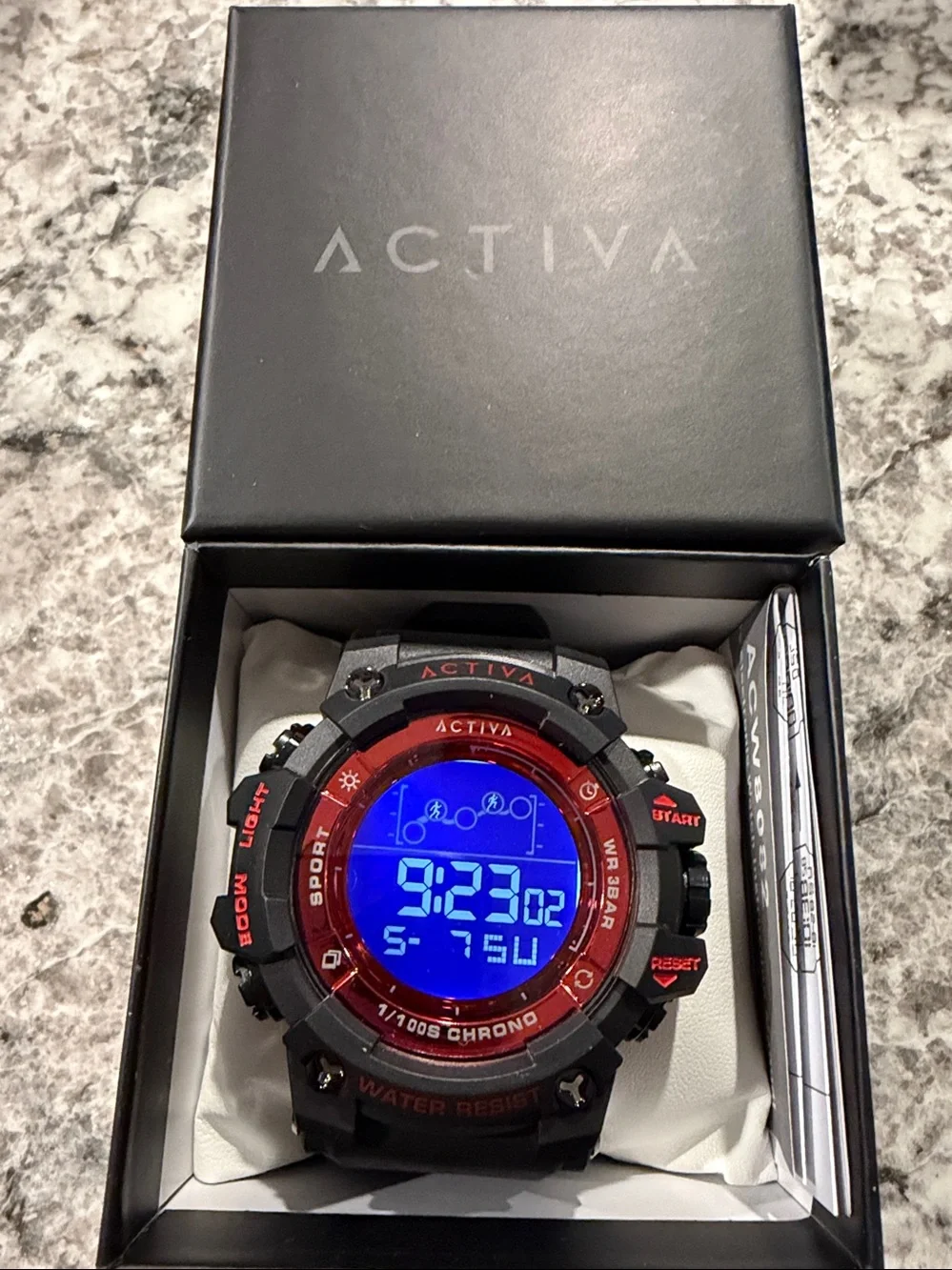 Activa X Invicta Digital Summit Unisex Watch 50mm Black ACW8082-019 New w/Box
